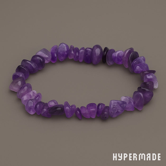Amethyst Splitterarmband – Edelsteinarmband, dehnbar