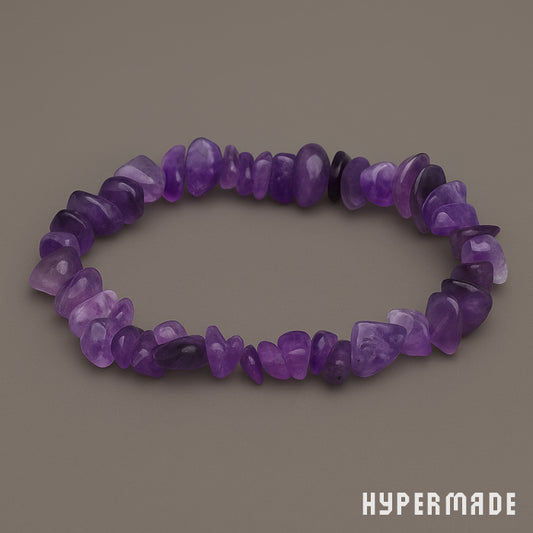 Amethyst Splitterarmband – Edelsteinarmband, dehnbar