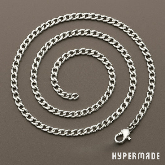 Edelstahl Panzerkette – Halskette Unisex, 35 cm Länge, 1,9 mm Breite, Silberfarben