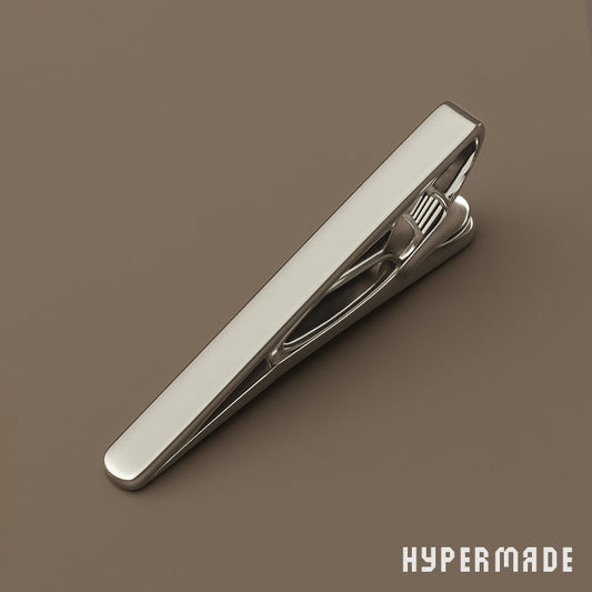 Elegante silberfarbene Herren-Krawattenklammer aus Metall