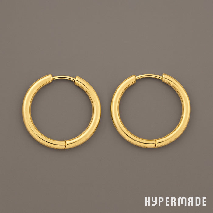 Elegante Klappcreolen aus hochwertigem Edelstahl mit edler Goldoptik