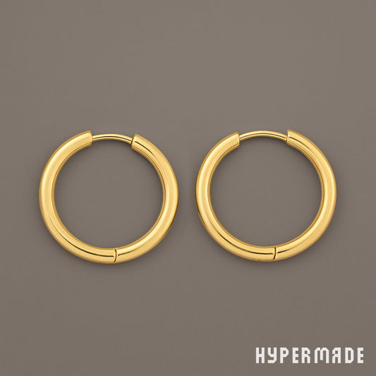 Elegante Klappcreolen aus hochwertigem Edelstahl mit edler Goldoptik