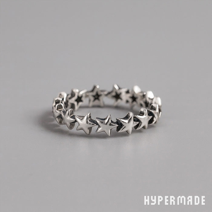 925 Silber Sternenring – Verstellbarer Damenring im Vintage-Stil