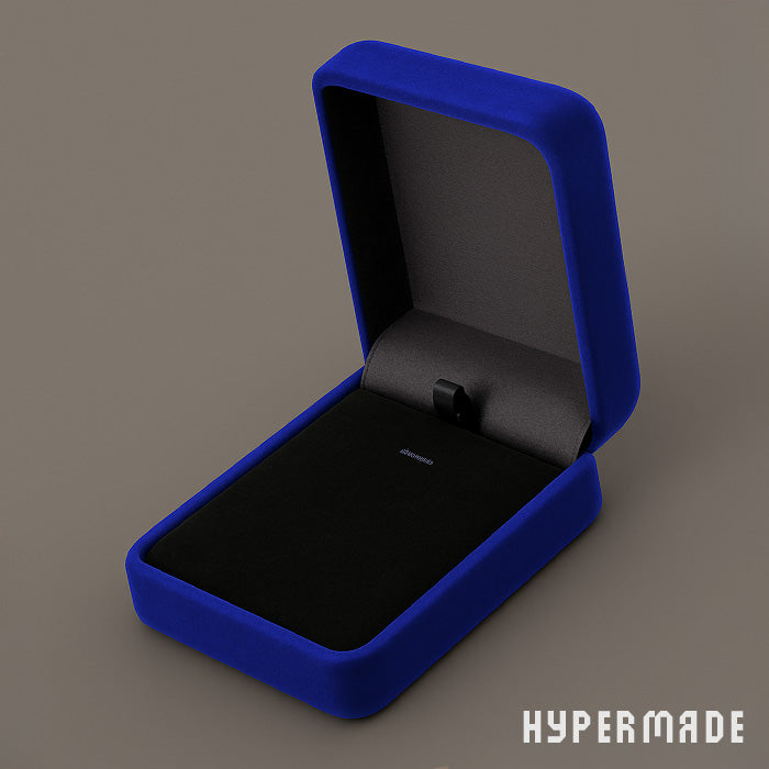 Samt-Schmuckbox blau – Elegantes Etui für Ohrringe, Halsketten oder Uhren